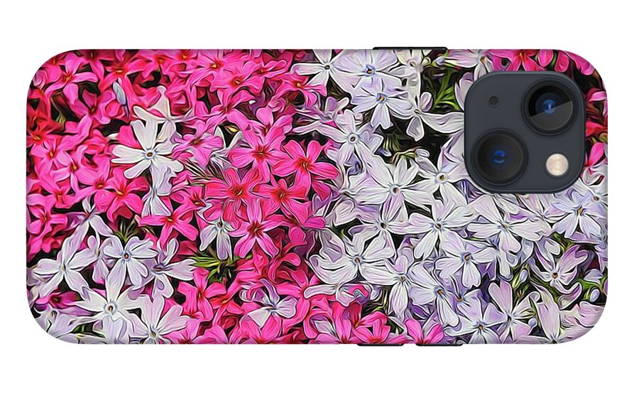 Pink and White Phlox - Phone Case