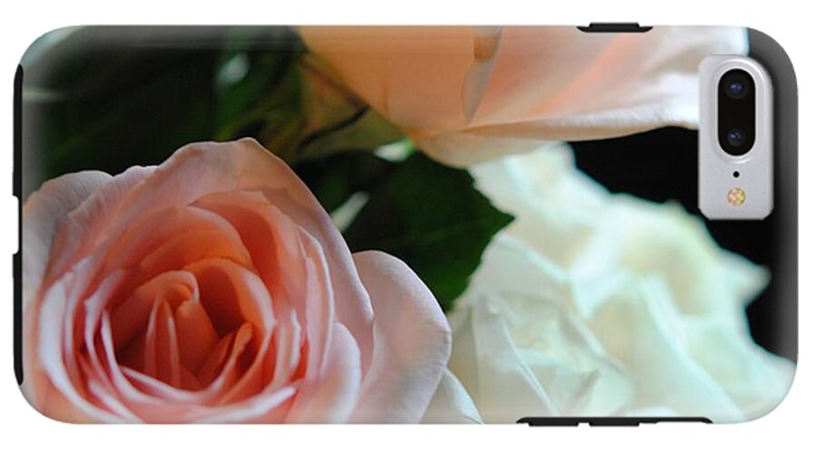 Pink and White Roses Bouquet - Phone Case
