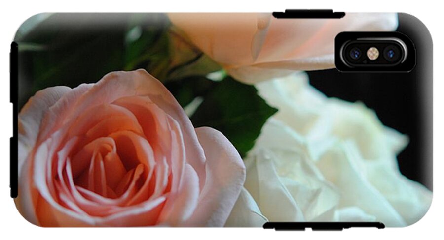 Pink and White Roses Bouquet - Phone Case