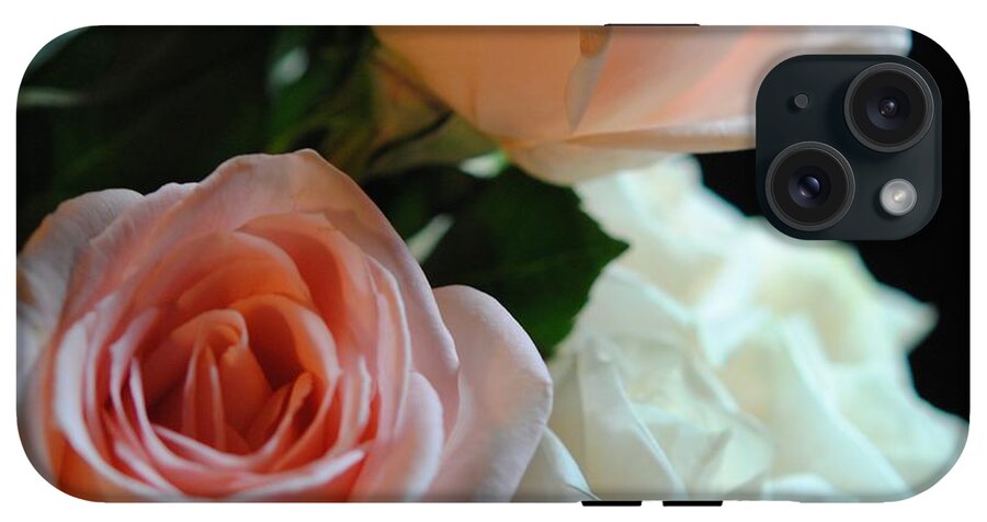 Pink and White Roses Bouquet - Phone Case