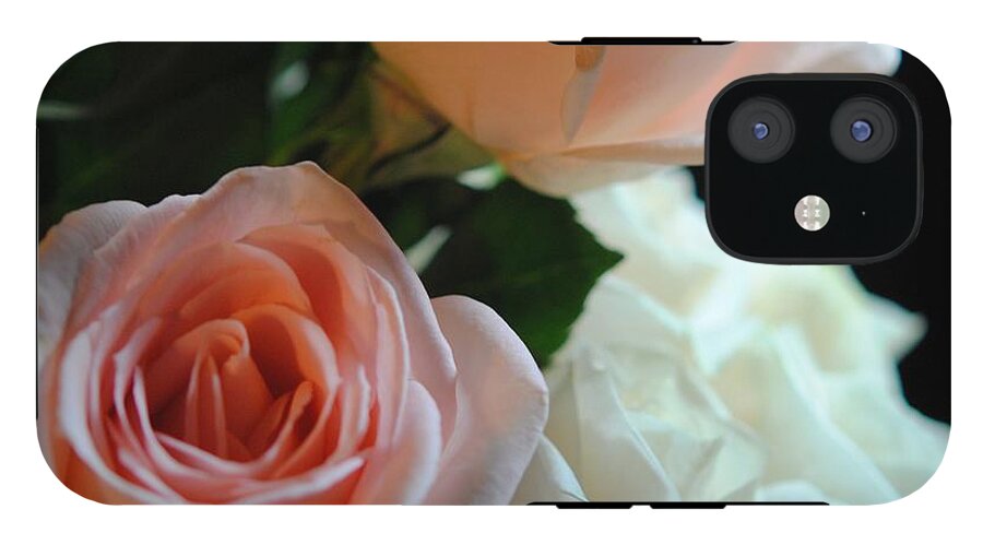 Pink and White Roses Bouquet - Phone Case