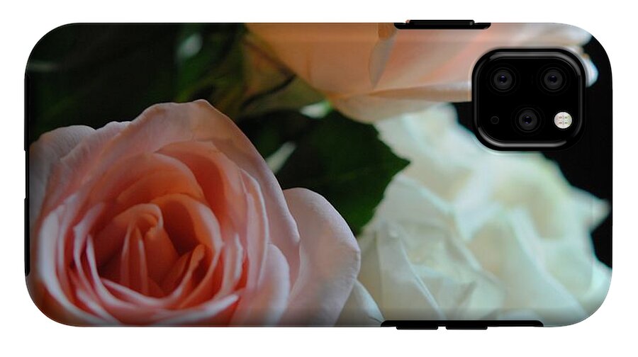 Pink and White Roses Bouquet - Phone Case