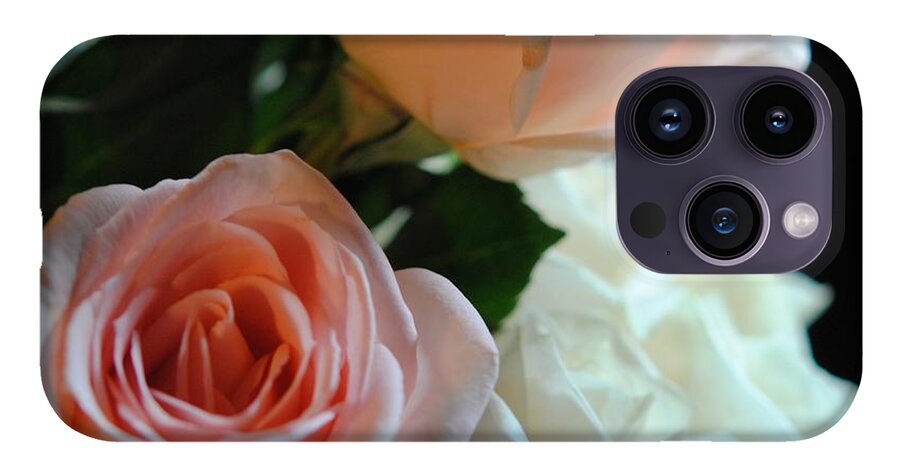 Pink and White Roses Bouquet - Phone Case