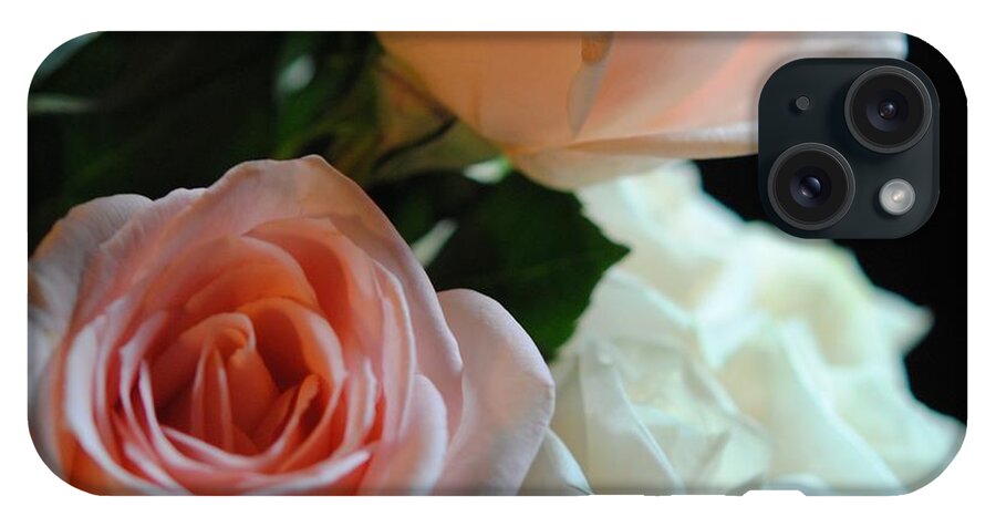 Pink and White Roses Bouquet - Phone Case