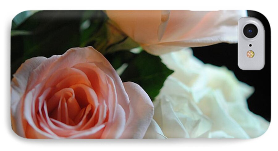 Pink and White Roses Bouquet - Phone Case