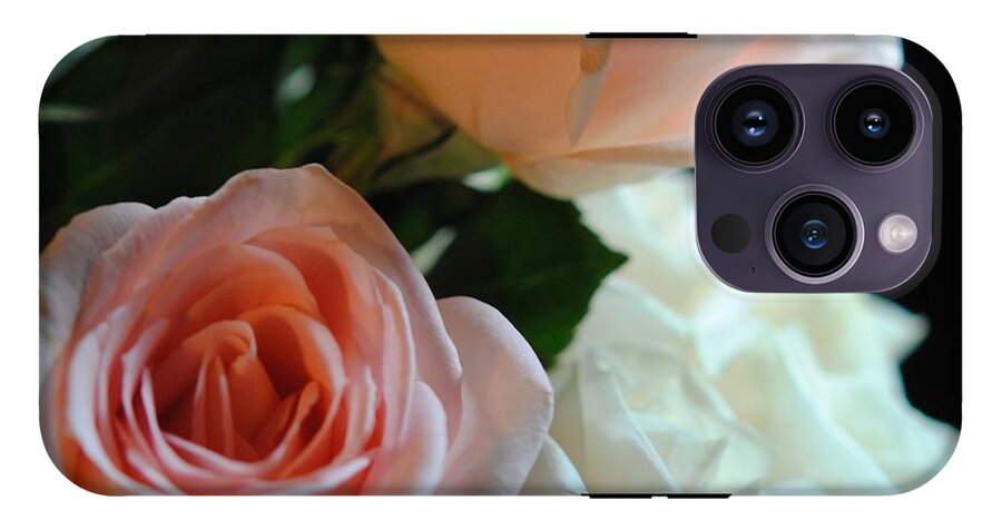 Pink and White Roses Bouquet - Phone Case