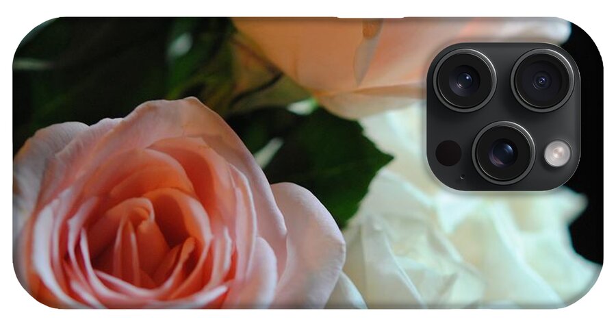Pink and White Roses Bouquet - Phone Case