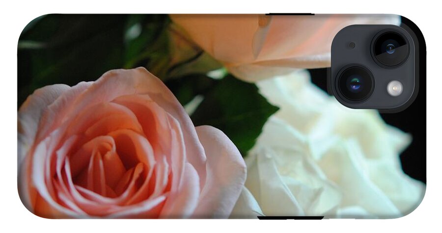 Pink and White Roses Bouquet - Phone Case