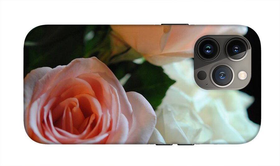 Pink and White Roses Bouquet - Phone Case
