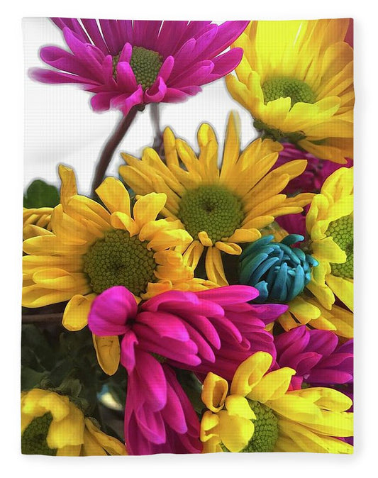Pink and Yellow Daisies - Blanket