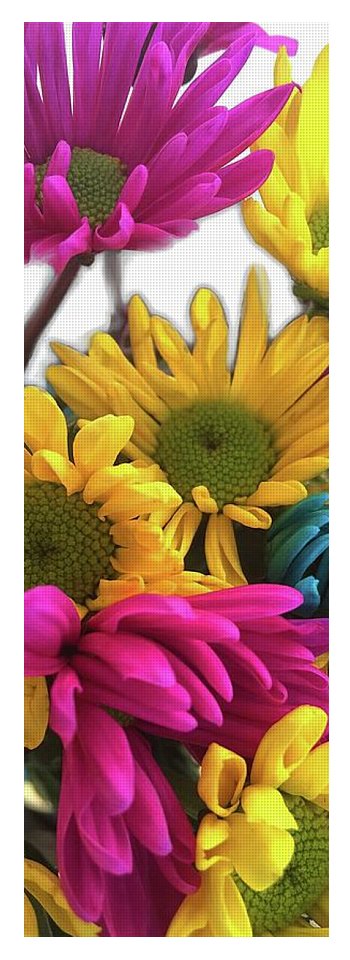 Pink and Yellow Daisies - Yoga Mat
