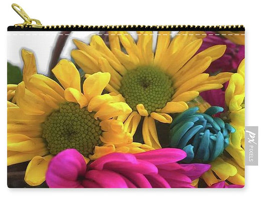 Pink and Yellow Daisies - Carry-All Pouch
