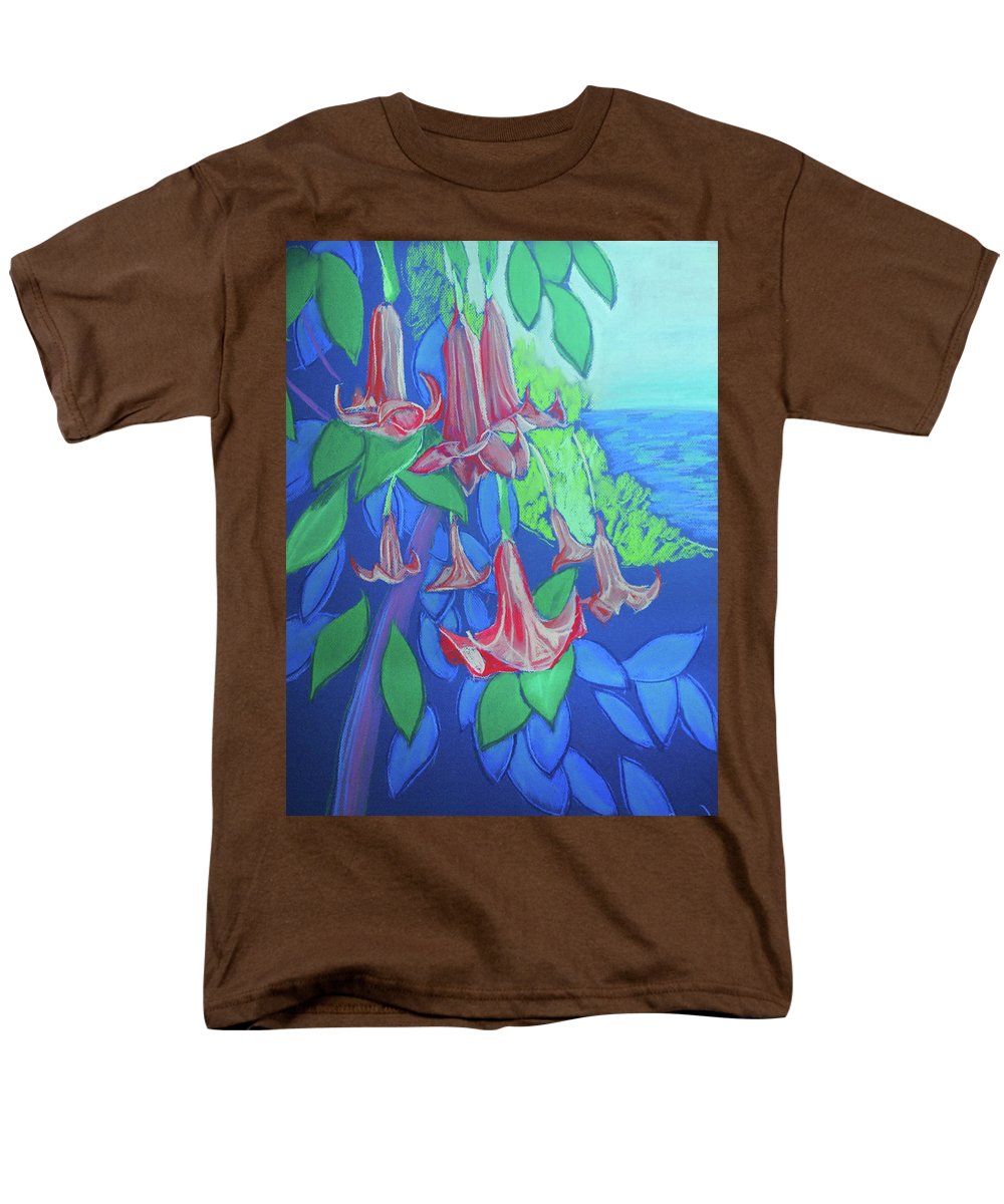 Pink Angels Trumpet Flowers Pastel - Men's T-Shirt (Regular Fit)