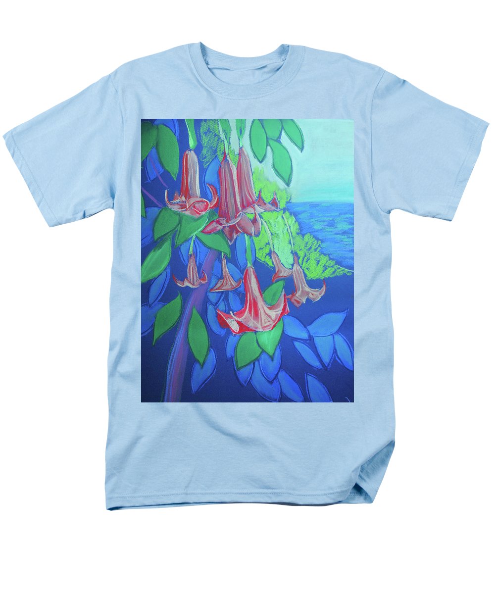 Pink Angels Trumpet Flowers Pastel - Men's T-Shirt (Regular Fit)