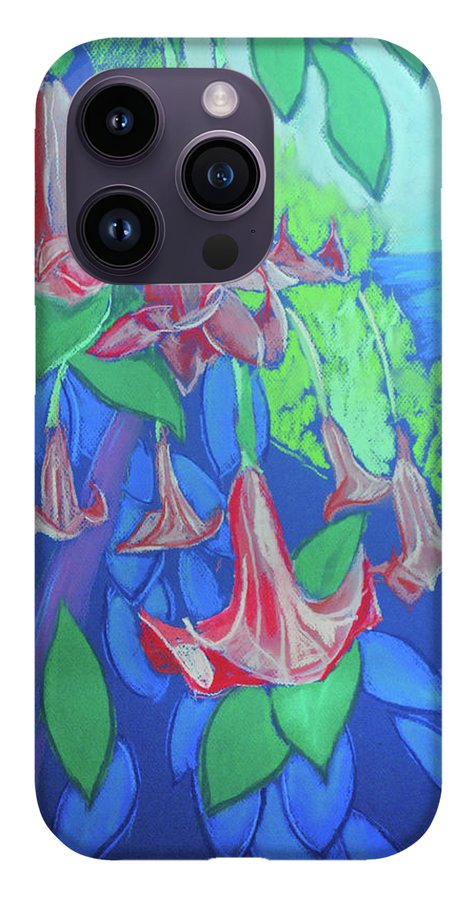 Pink Angels Trumpet Flowers Pastel - Phone Case
