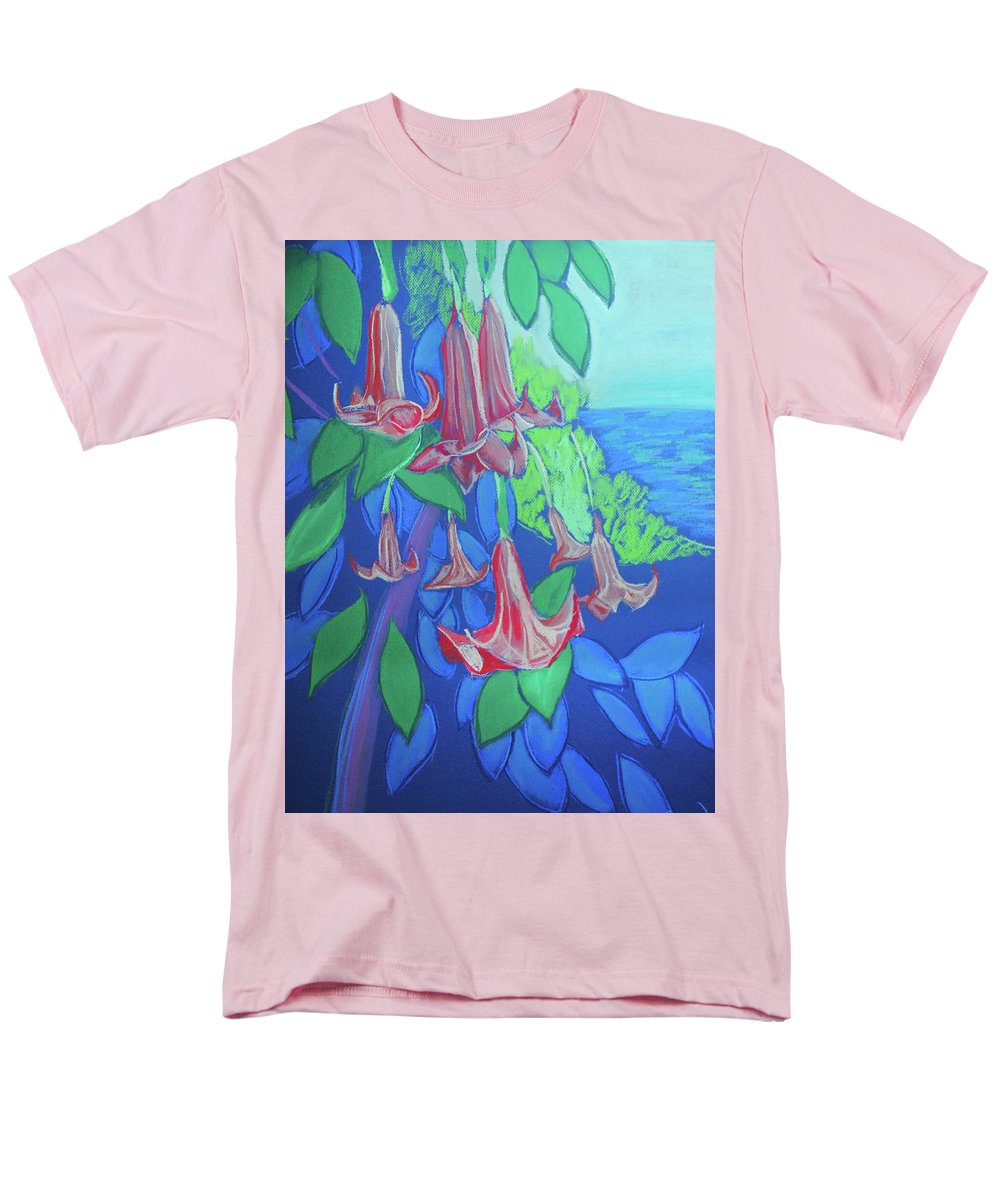 Pink Angels Trumpet Flowers Pastel - Men's T-Shirt (Regular Fit)