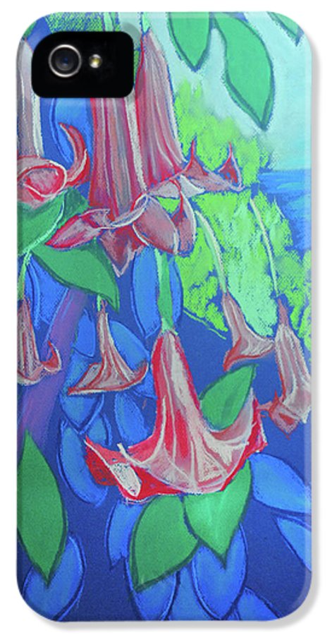 Pink Angels Trumpet Flowers Pastel - Phone Case