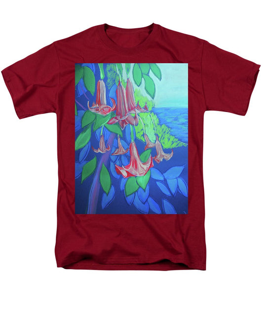 Pink Angels Trumpet Flowers Pastel - Men's T-Shirt (Regular Fit)