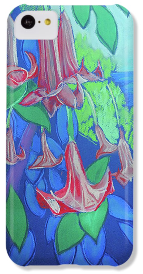 Pink Angels Trumpet Flowers Pastel - Phone Case