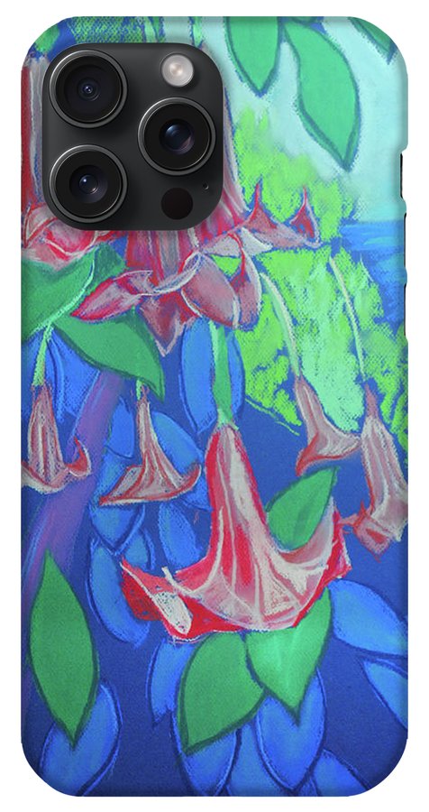 Pink Angels Trumpet Flowers Pastel - Phone Case
