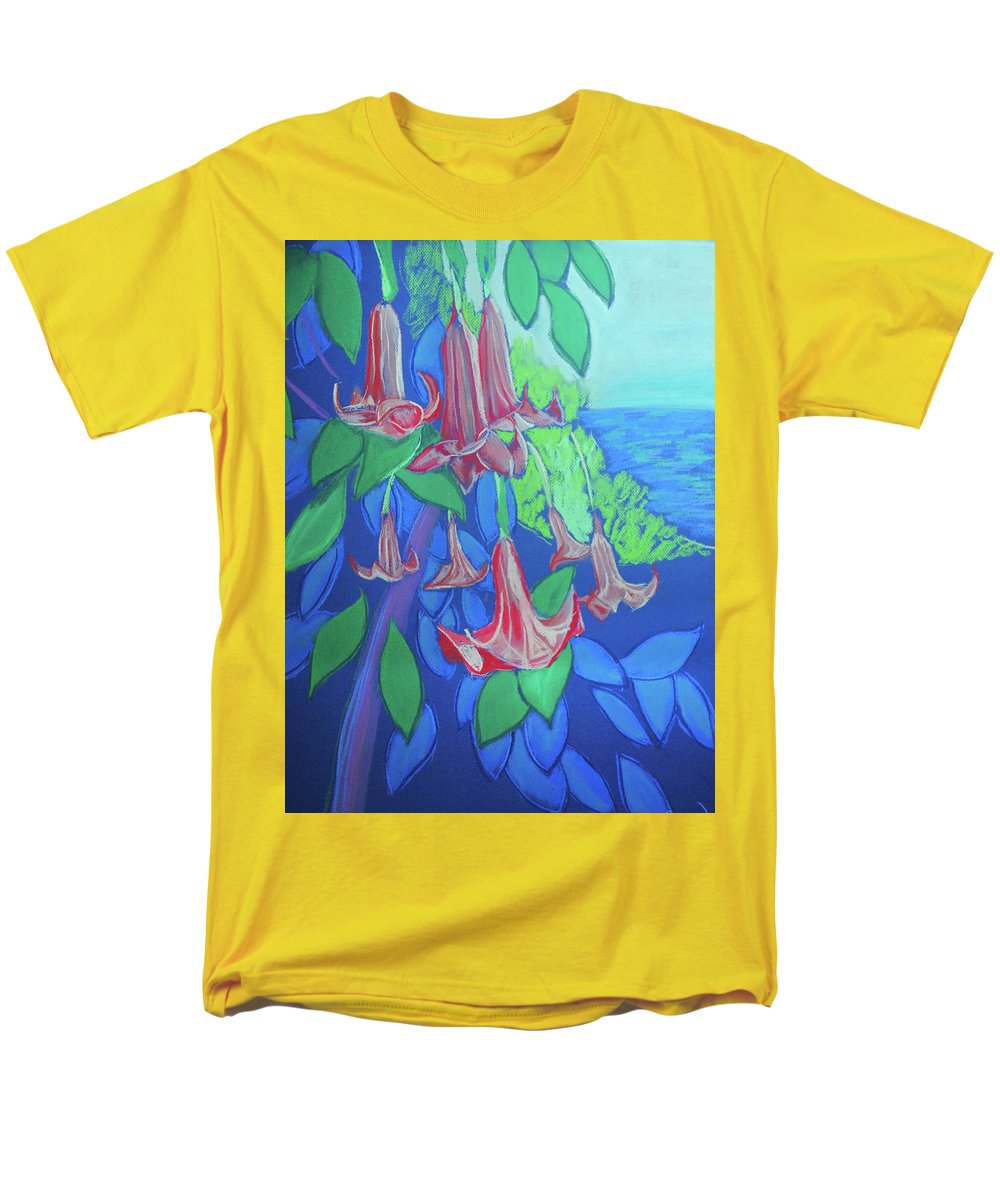 Pink Angels Trumpet Flowers Pastel - Men's T-Shirt (Regular Fit)