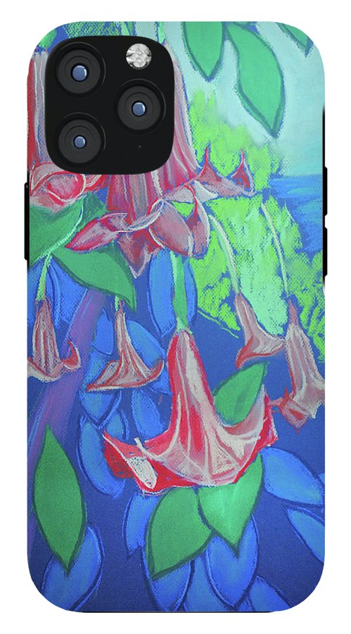 Pink Angels Trumpet Flowers Pastel - Phone Case