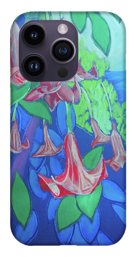 Pink Angels Trumpet Flowers Pastel - Phone Case
