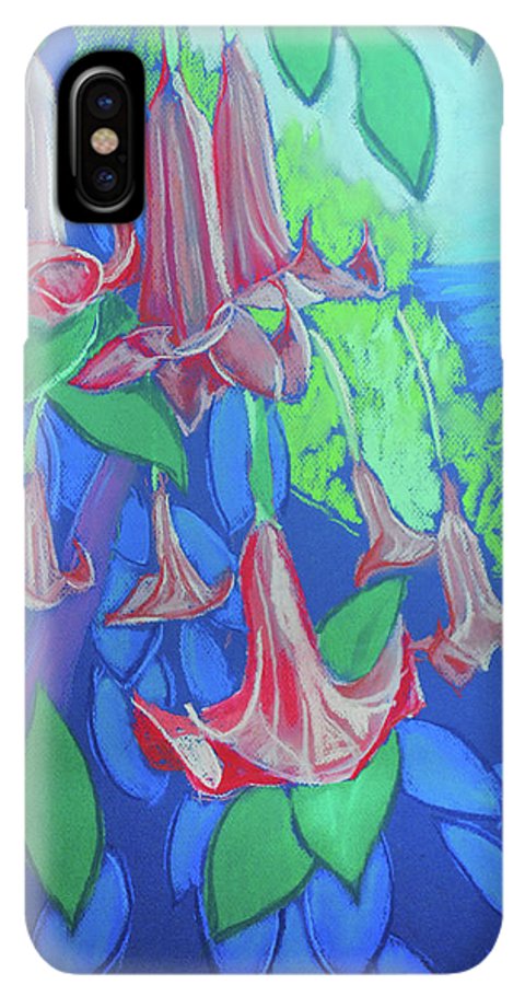 Pink Angels Trumpet Flowers Pastel - Phone Case
