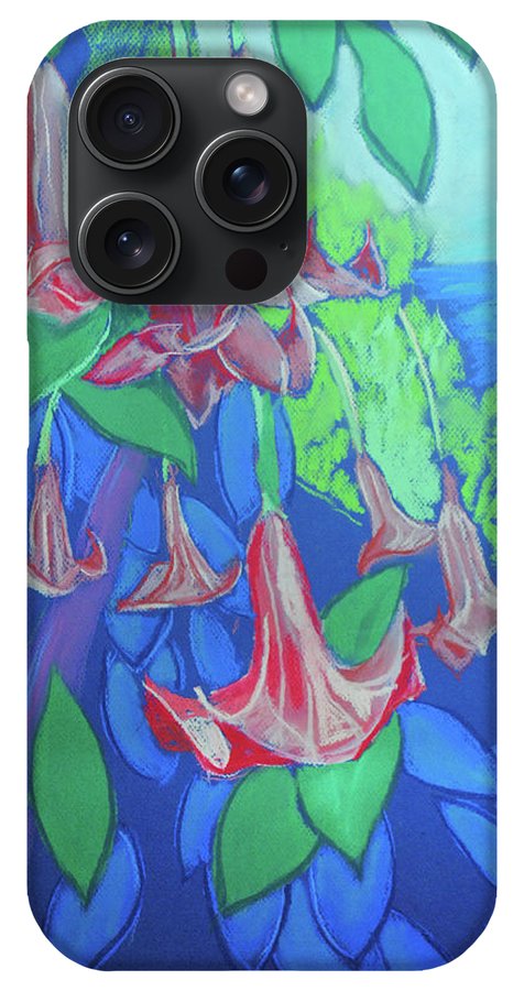 Pink Angels Trumpet Flowers Pastel - Phone Case