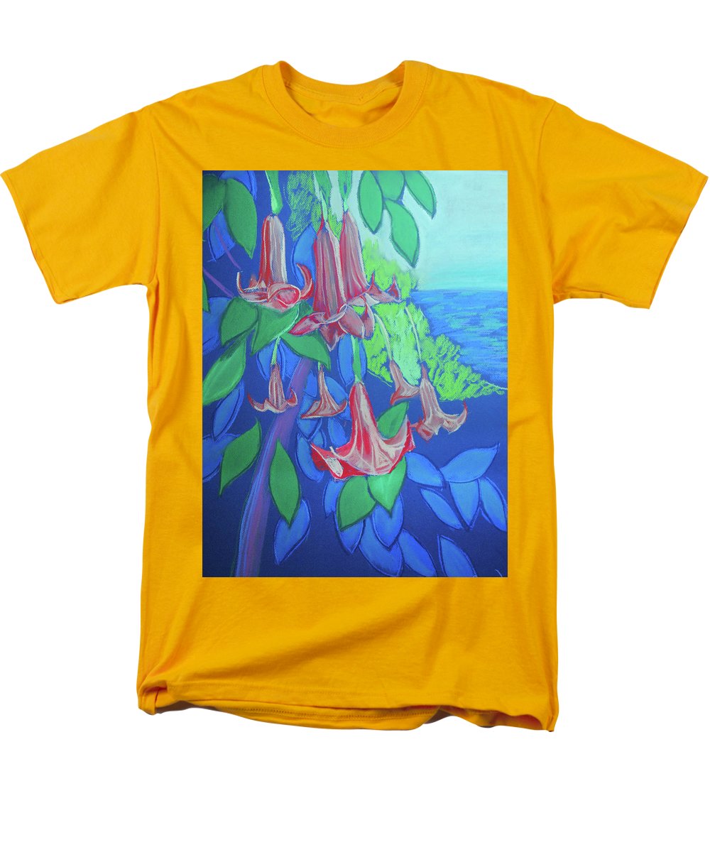 Pink Angels Trumpet Flowers Pastel - Men's T-Shirt (Regular Fit)
