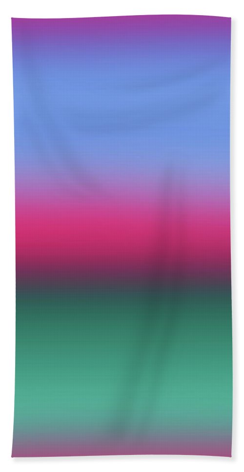 Pink Blue Green Gradient - Bath Towel