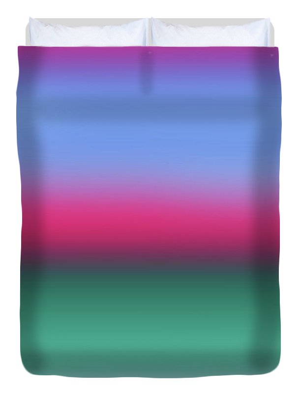 Pink Blue Green Gradient - Duvet Cover