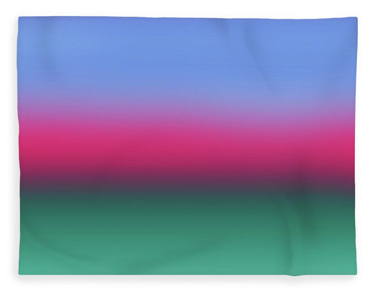 Pink Blue Green Gradient - Blanket