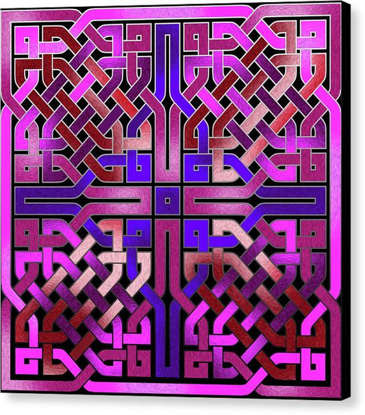 Pink Celtic Knot Square - Canvas Print