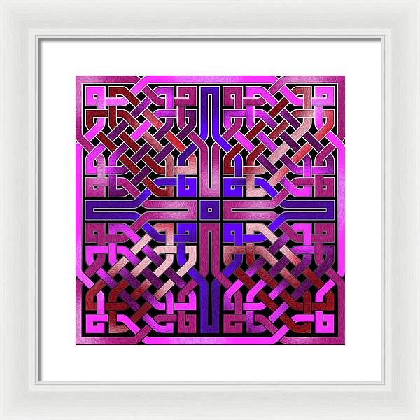 Pink Celtic Knot Square - Framed Print