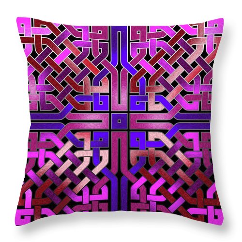 Pink Celtic Knot Square - Throw Pillow