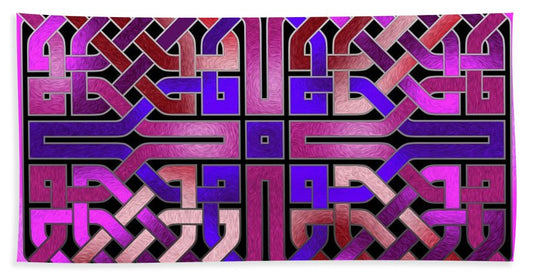 Pink Celtic Knot Square - Beach Towel