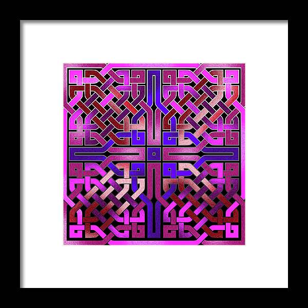 Pink Celtic Knot Square - Framed Print