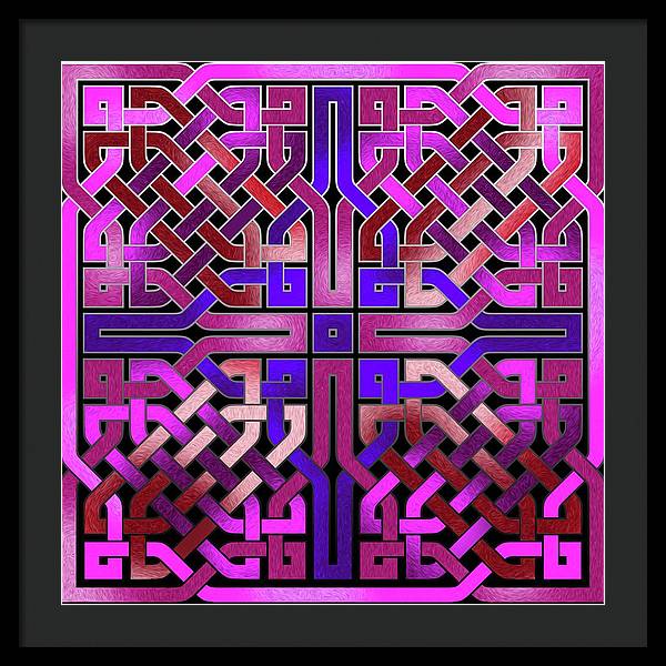 Pink Celtic Knot Square - Framed Print