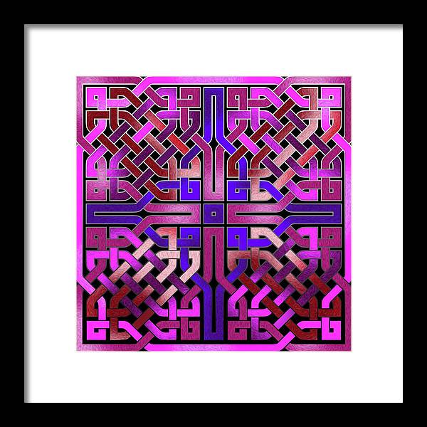Pink Celtic Knot Square - Framed Print