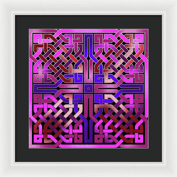 Pink Celtic Knot Square - Framed Print