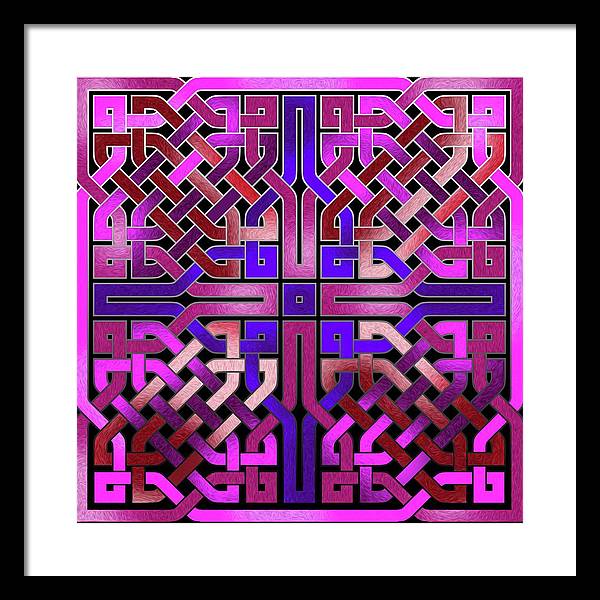 Pink Celtic Knot Square - Framed Print