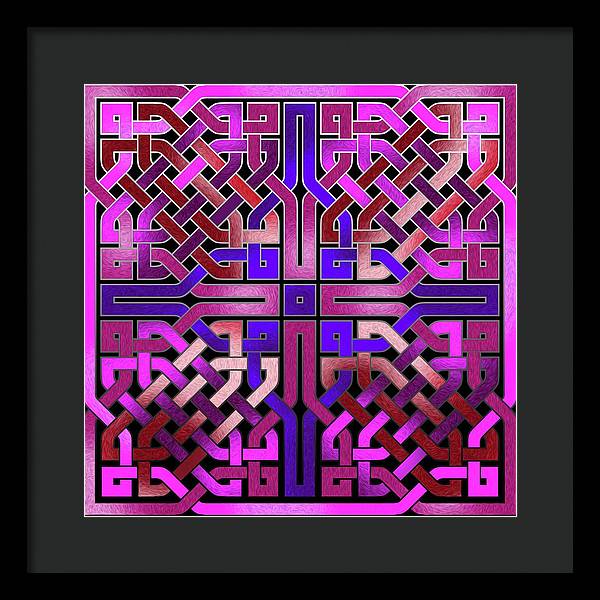Pink Celtic Knot Square - Framed Print