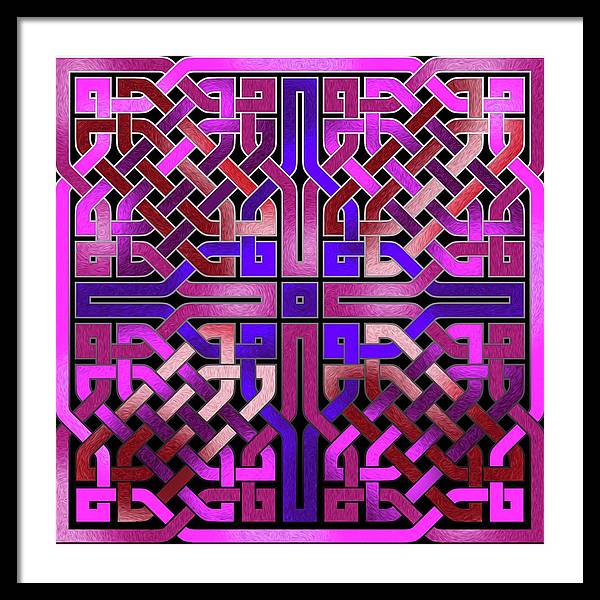 Pink Celtic Knot Square - Framed Print