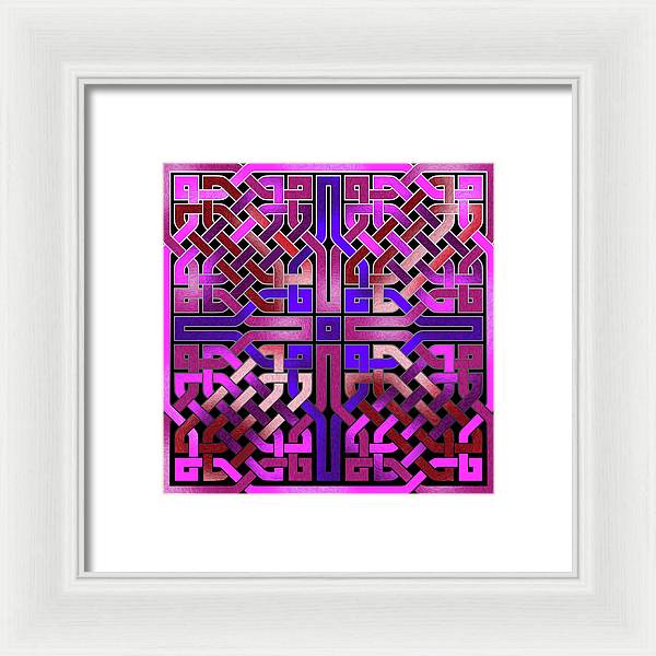 Pink Celtic Knot Square - Framed Print