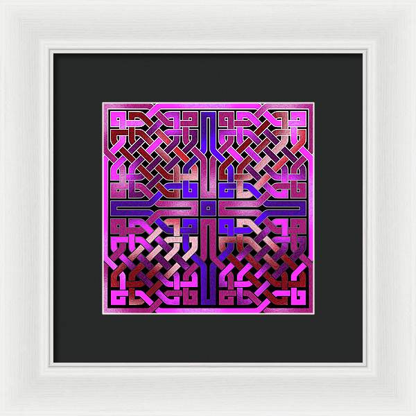Pink Celtic Knot Square - Framed Print