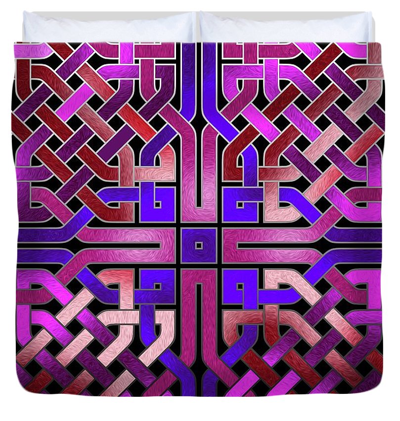 Pink Celtic Knot Square - Duvet Cover