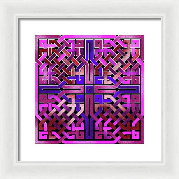 Pink Celtic Knot Square - Framed Print