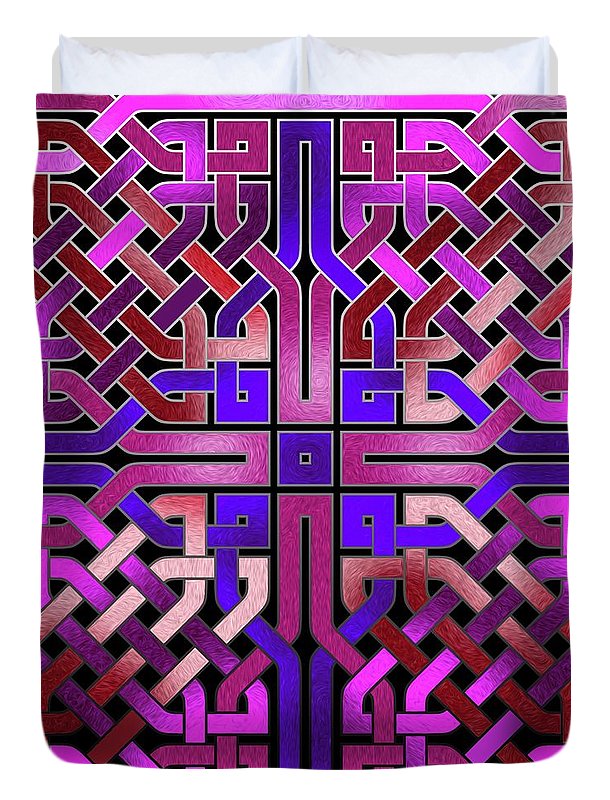 Pink Celtic Knot Square - Duvet Cover