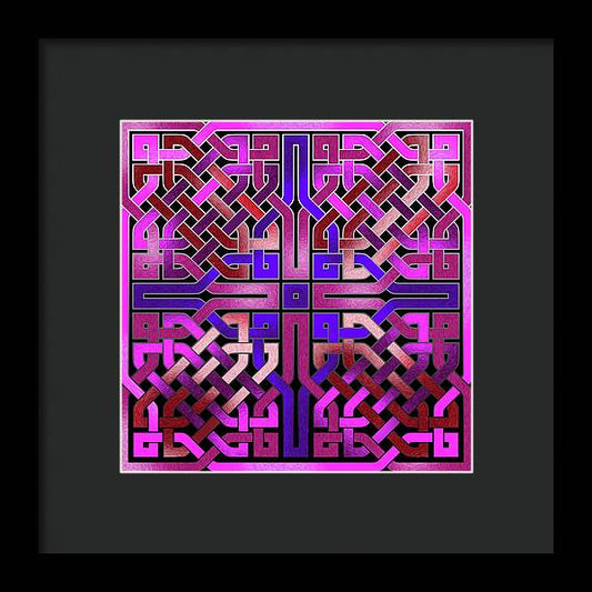 Pink Celtic Knot Square - Framed Print